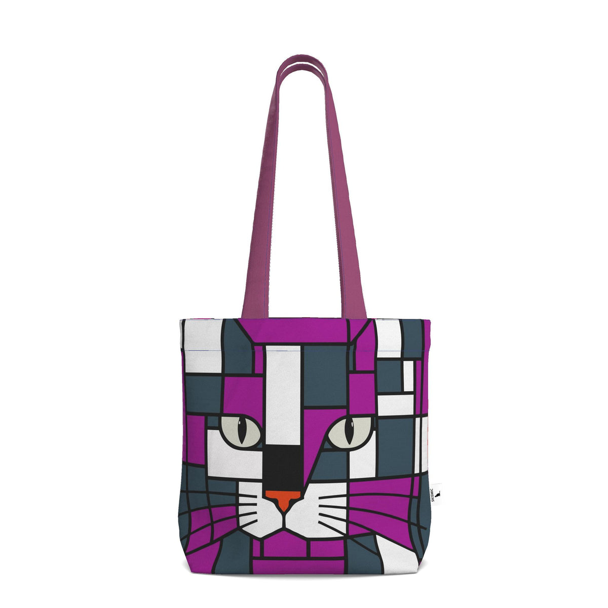 Moonlight & Power Moonlight Wild Orchid Purple Steel Blue Orange Red Violet  - Two Prints for One Cotton Tote Bag