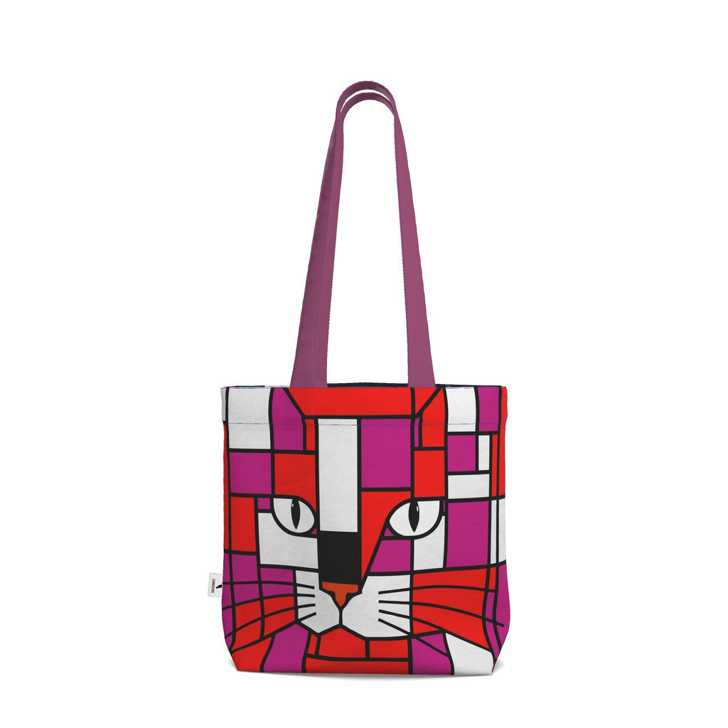 Moonlight & Power Moonlight Wild Orchid Purple Steel Blue Orange Red Violet  - Two Prints for One Cotton Tote Bag