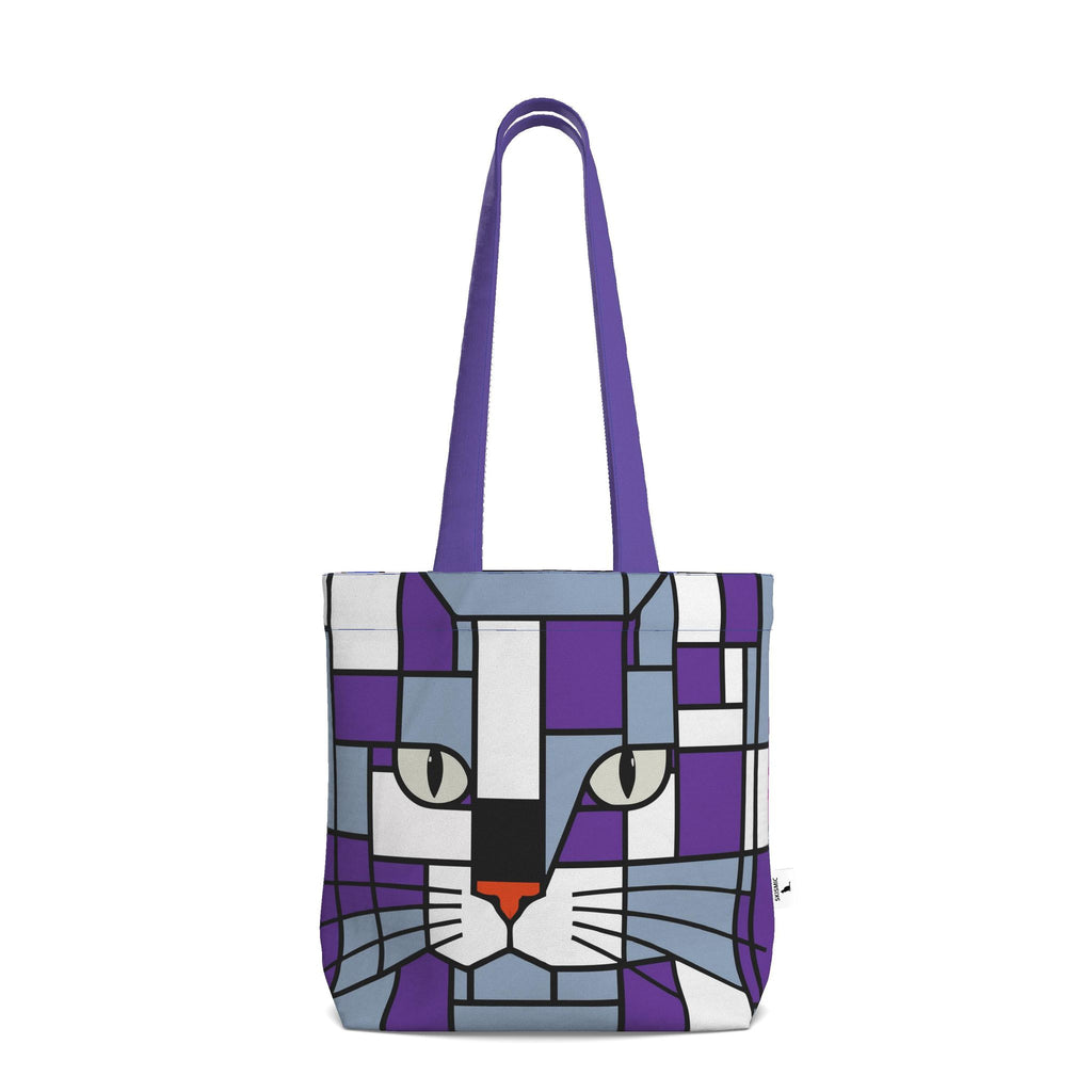 Cosmic & Storm Orchid Purple Blue Purple Powder Blue  - Two Prints for One Cotton Tote Shopping Bag