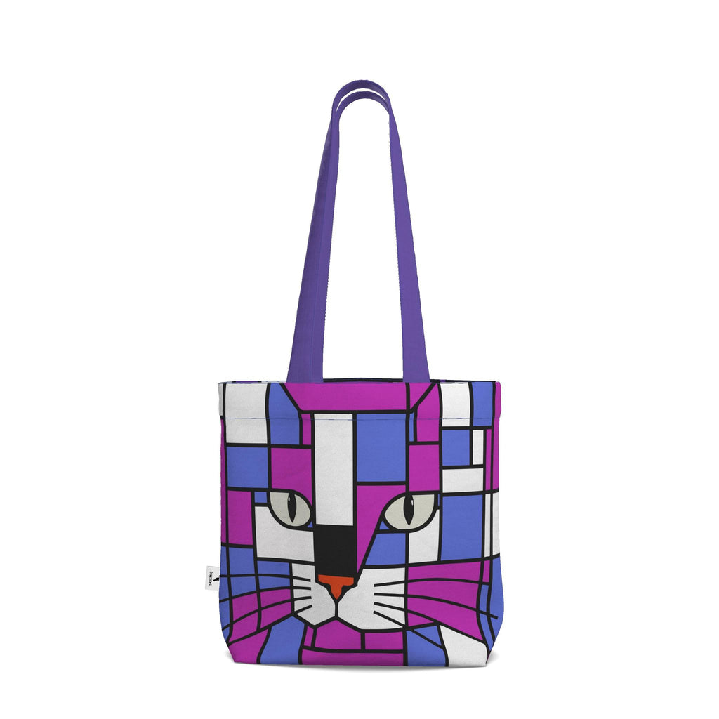 Cosmic & Storm Orchid Purple Blue Purple Powder Blue  - Two Prints for One Cotton Tote Shopping Bag