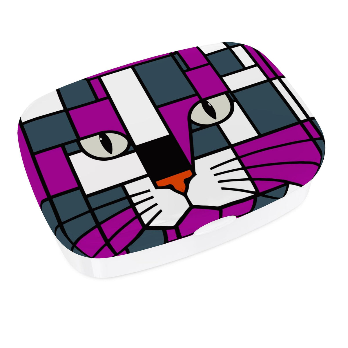 Moonlight Wild Orchid Purple Steel Blue Lunch Box