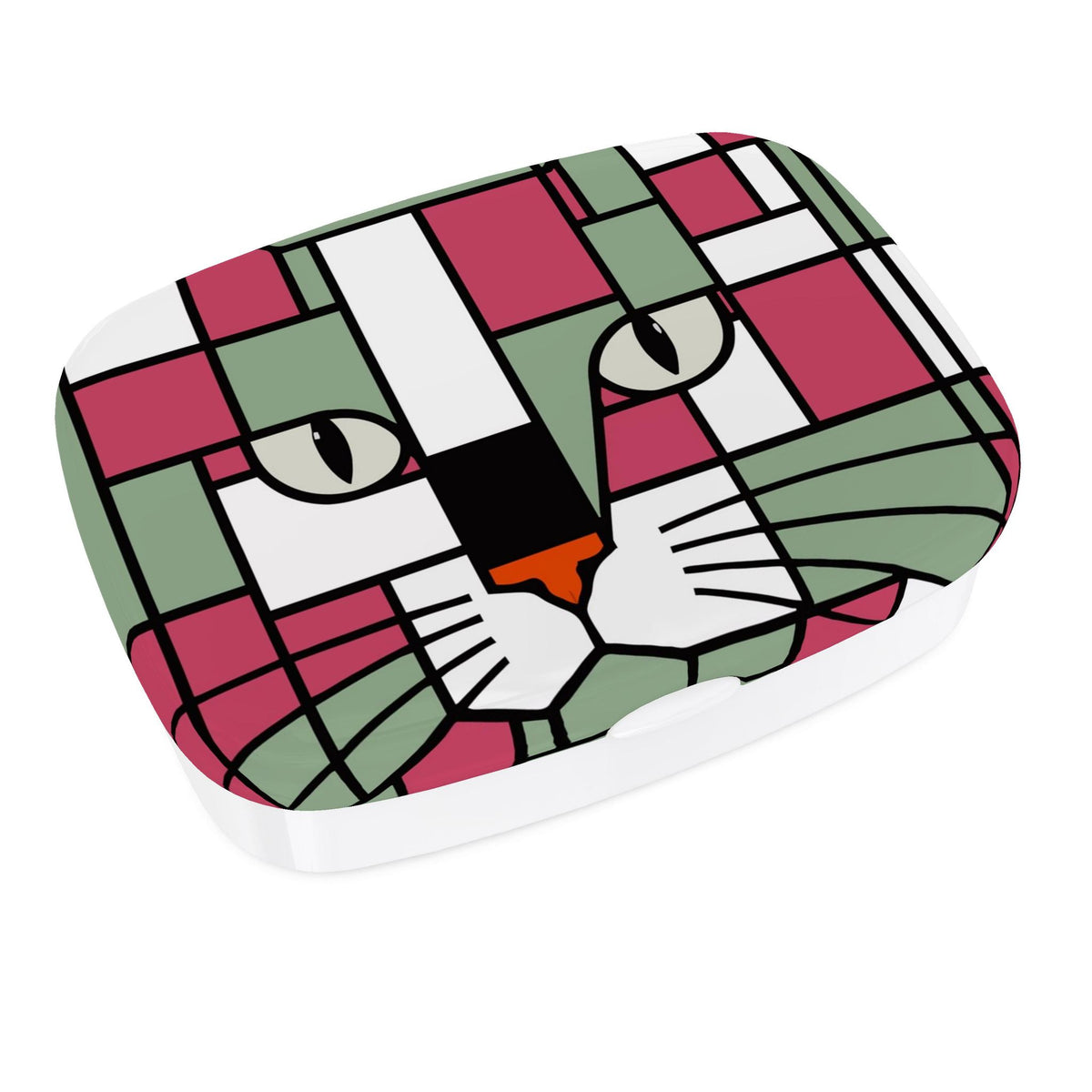 Forest Terracotta Red Sage Green Lunch Box