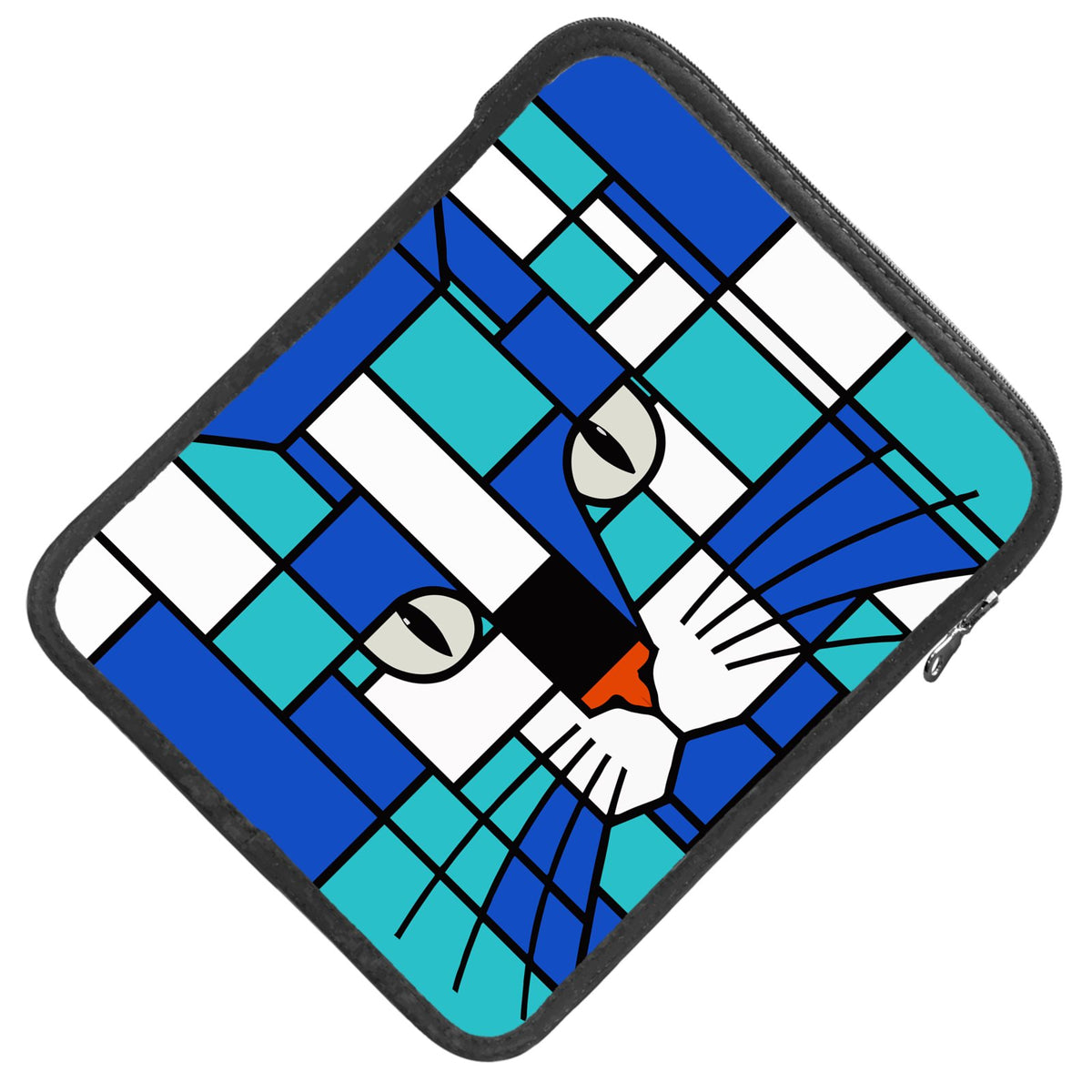 Aqua & Seaside Sea Green Sea Blue  Double Print iPad Sleeve / Slip Case - Designer Padded Tablet Case