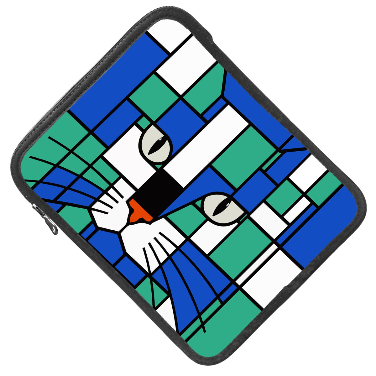 Aqua & Seaside Sea Green Sea Blue  Double Print iPad Sleeve / Slip Case - Designer Padded Tablet Case