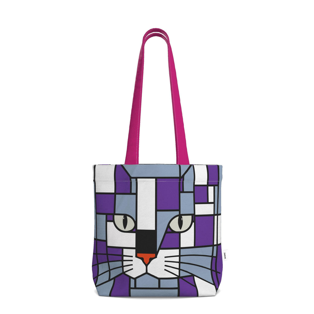 Storm Purple Powder Blue Cotton Tote Bag