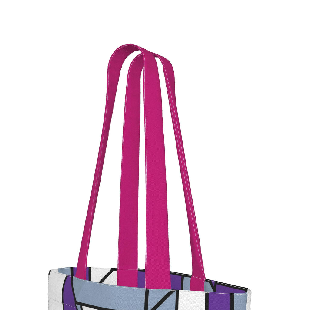 Storm Purple Powder Blue Cotton Tote Bag