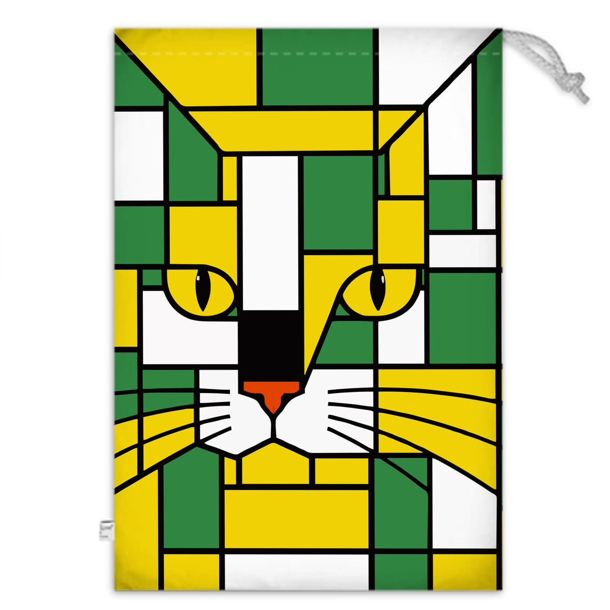 Jamaican Green & Gold Skismic Cat Toy Sack