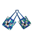 Seaside & Aqua Sea Blue Sea Green- Two Prints for One Cotton Tote Bag