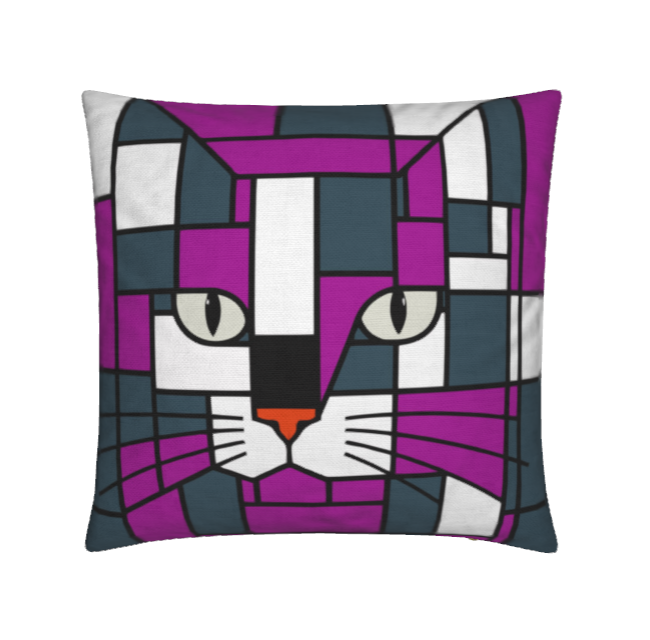 Premium Moonlight Wild Orchid Purple Steel Blue Luxury Soft Velvet / Cotton-Linen Cushions