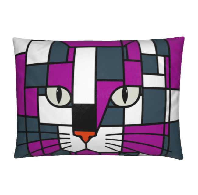 Premium Moonlight Wild Orchid Purple Steel Blue Luxury Soft Velvet / Cotton-Linen Cushions