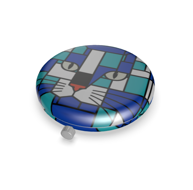 Seaside Sea Blue Metal Compact Mirror