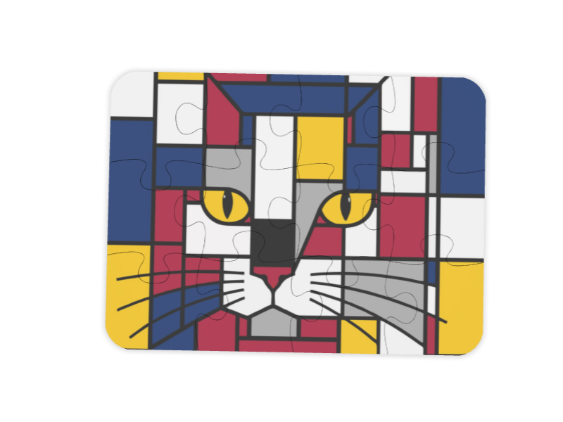Carnival Blue Red Yellow Recycled Plastic Jigsaw Puzzle