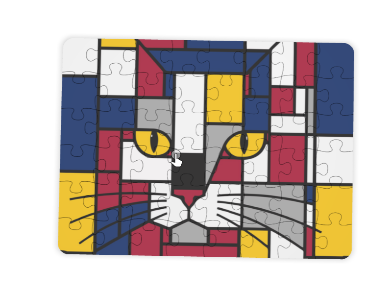 Carnival Blue Red Yellow Recycled Plastic Jigsaw Puzzle