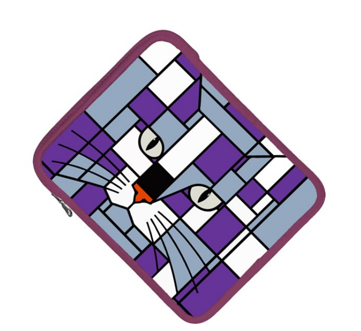 Cosmic & Storm Orchid Purple Blue Purple Powder Blue Double Print iPad Sleeve / Slip Case - Designer Padded Tablet Case