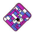 Cosmic & Storm Orchid Purple Blue Purple Powder Blue Double Print iPad Sleeve / Slip Case - Designer Padded Tablet Case