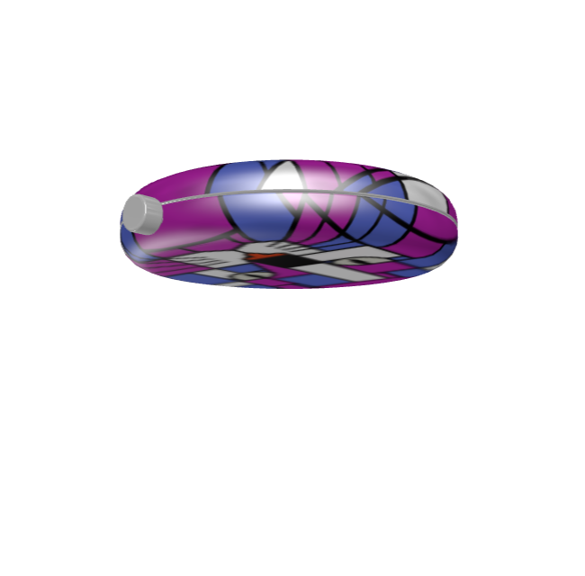 Cosmic Orchid Purple Blue Metal Compact Mirror